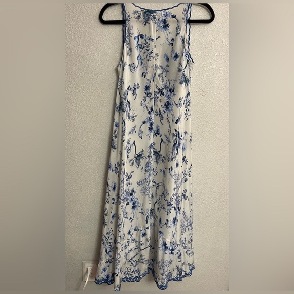 Johnny Was Floral Blue and White Dress - Picture 5 of 5